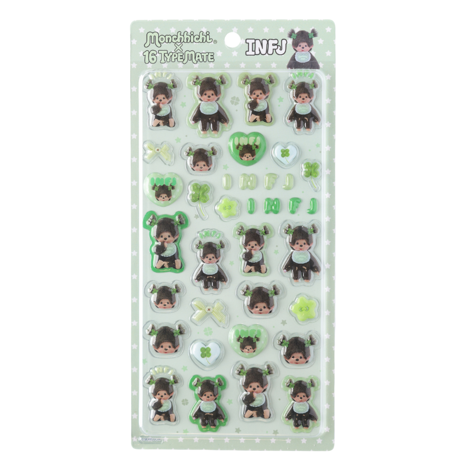 16TYPEMATE×monchhichi ちゅるきゅんシール/INFJ – 16 TYPE MATE